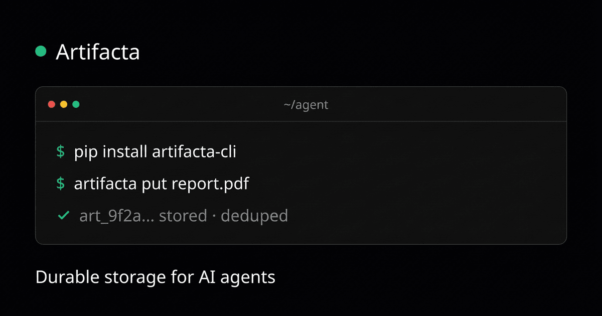 Artifacta interface