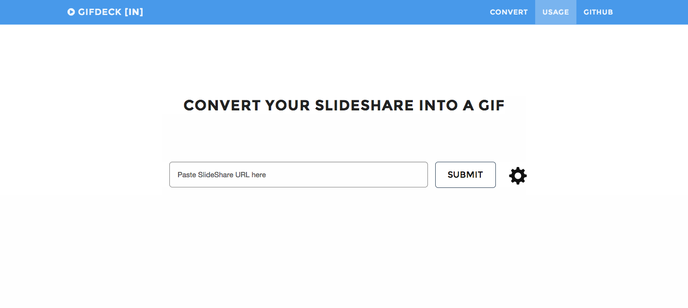 GifDeck interface