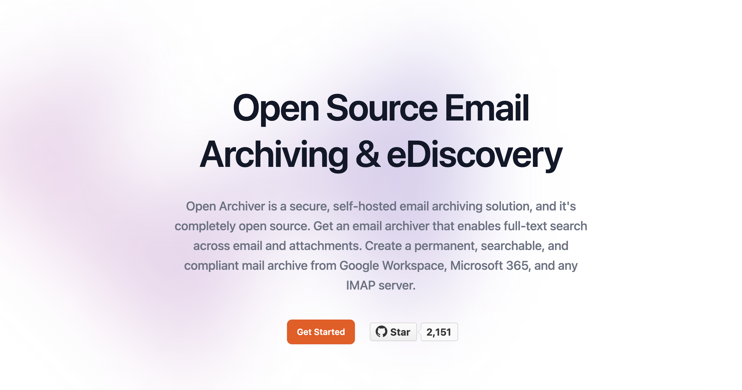 Open Archiver interface