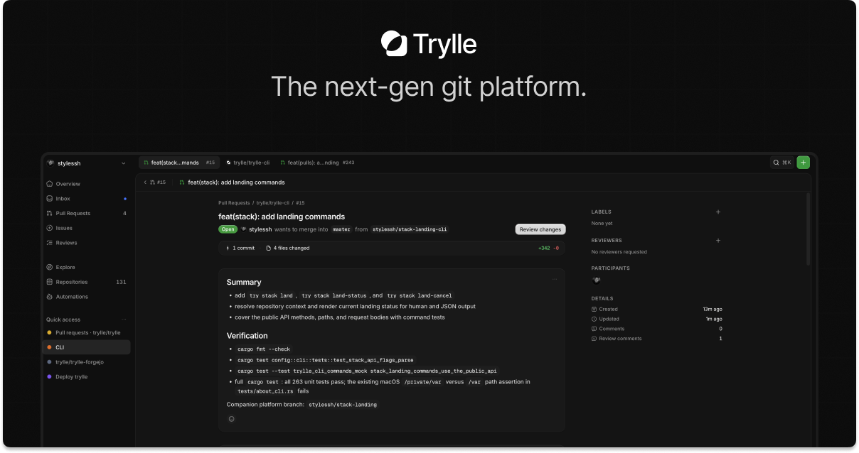 Trylle interface